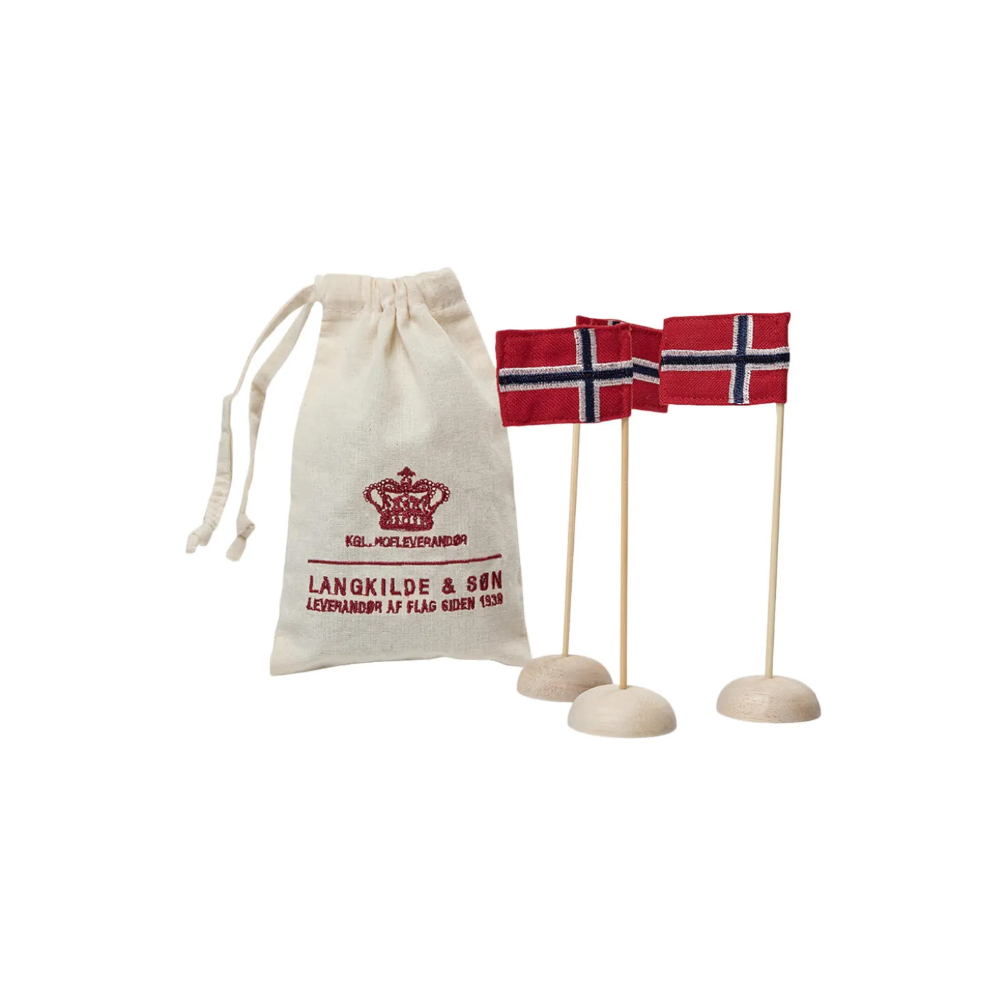Mini bordflagg norske flagg, rød, hvit, blå