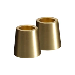 Mini kjegleformet lysestake 2-pakk, brass