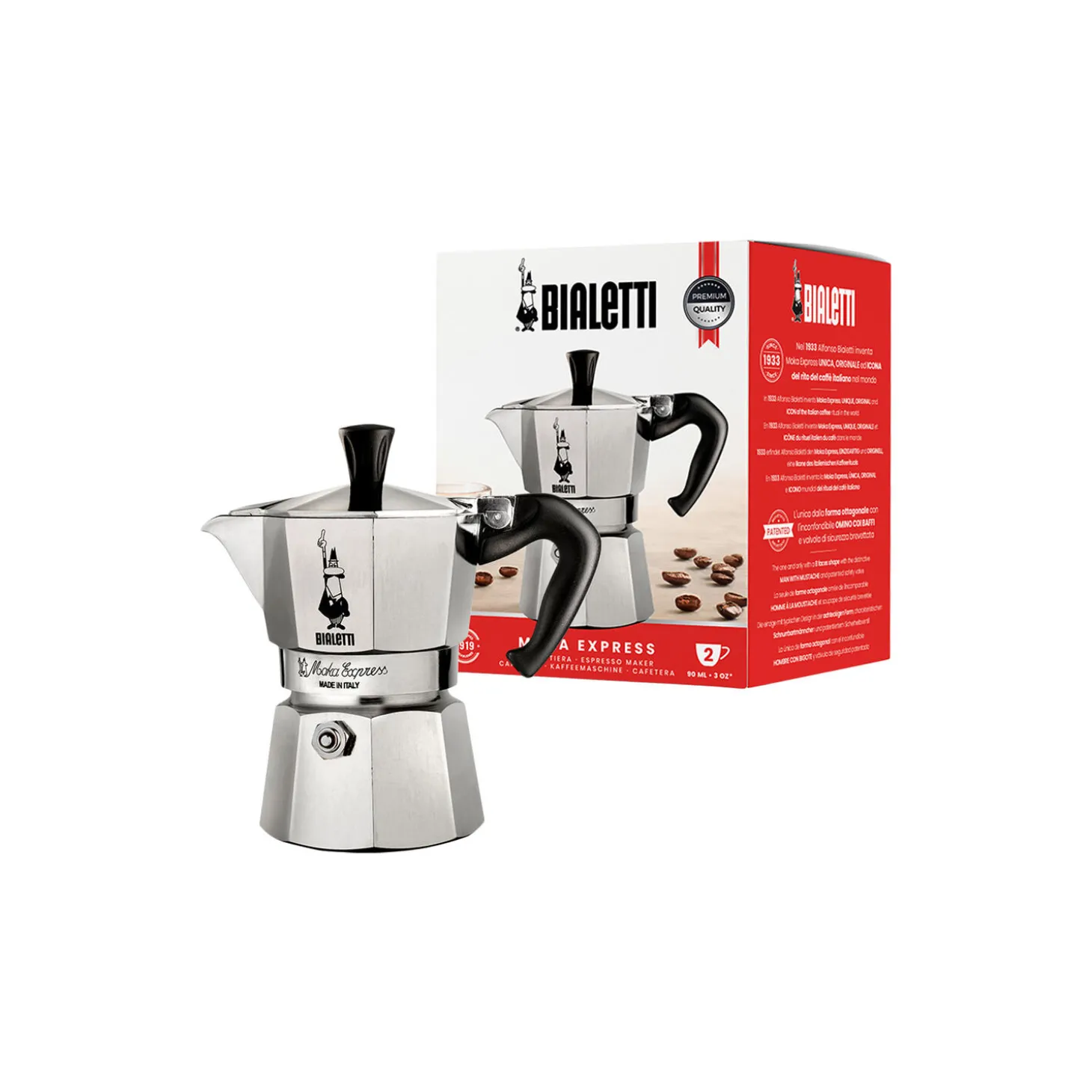 Moka Express espressokanne, 2 kopper