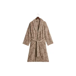 Monogram badekåpe, taupe beige