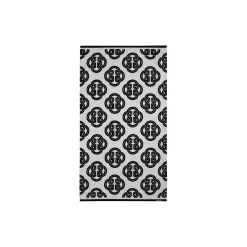 Monogram Print badehåndkle, black