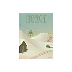 Norge Snøen plakat, 40x30 cm
