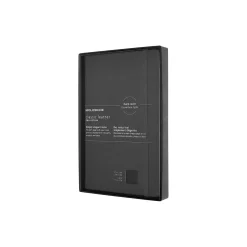 Notebook Leather linjerte sider, sort