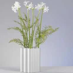 Nuage vase Medium, light silver