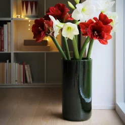 Oak GLAZED H 35 cm vase, emerald green
