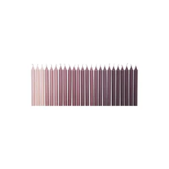 Ombre Stearinlys 24 stk., dark grape