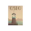 Oslo Aker Brygge plakat, 50x70 cm