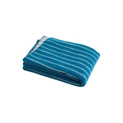 Outdoor Market Throw, blue with beige stripe