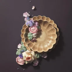 Oyster skål 18x16 cm, cinnamon