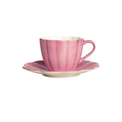 Oysterkopp & underskål, pink