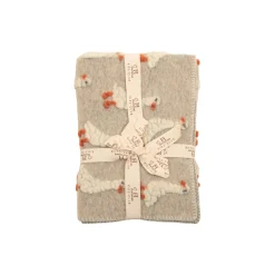 PAPERELLA BEIGE Boiled wool pledd 75x100cm