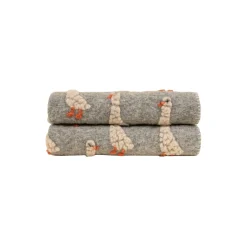PAPERELLA GREY Boiled wool GRIGIA pledd 75x100cm