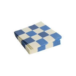 Pattern servietter dinner, off-white/blues m check