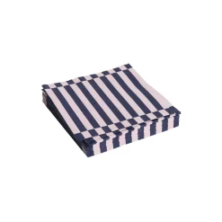 Pattern servietter lunch, light pink/dark blue pillar stripe