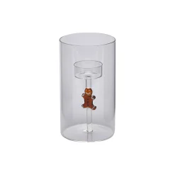 Pepperkake lysholder, brun