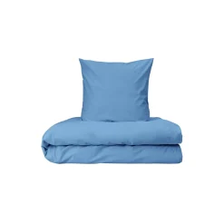 Percale sengetøy, bright blue