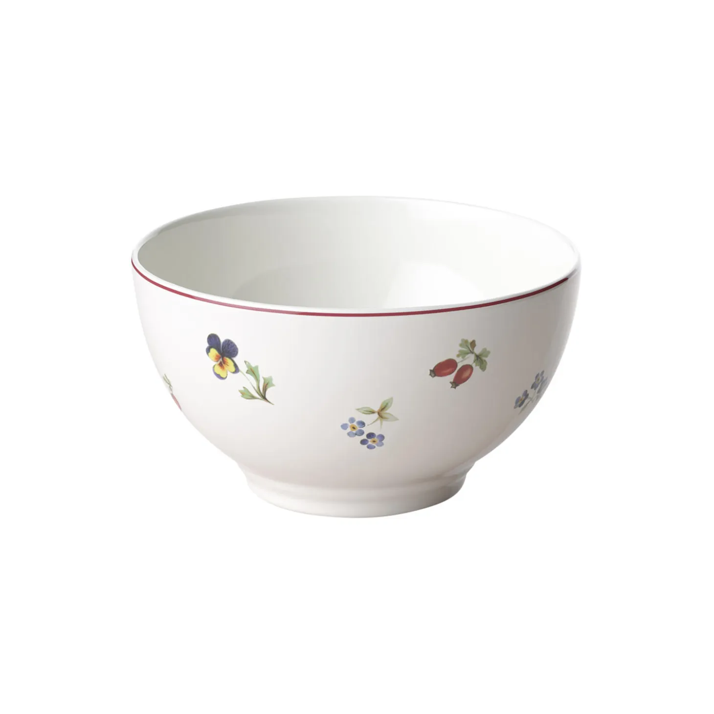 Petite Fleur dessertskål, hvit