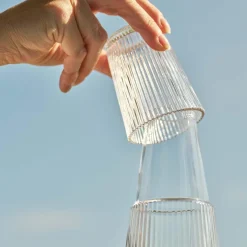 Pilastro karaffel med glass, klar