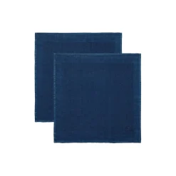 Plain linservietter, deep blue