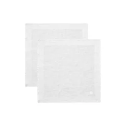 Plain linservietter, light grey
