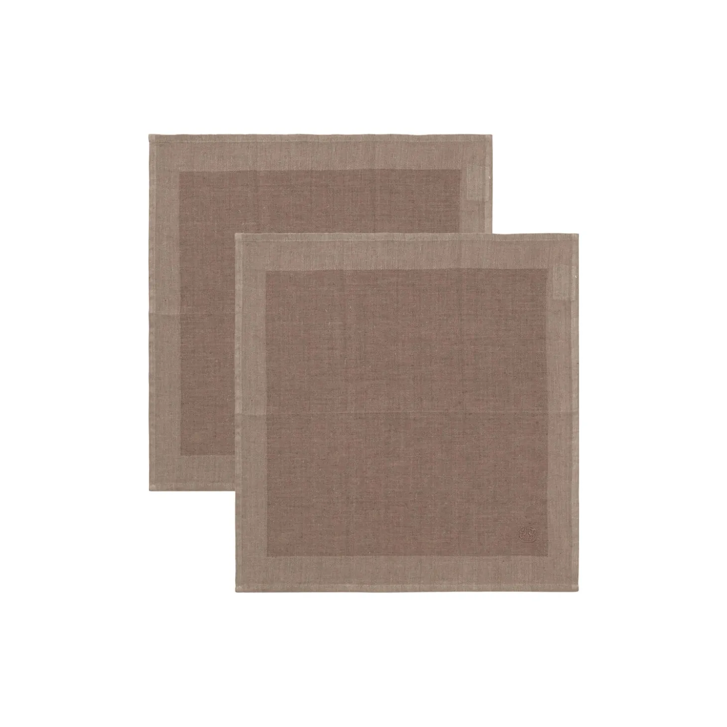 Plain linservietter, mahogany brown