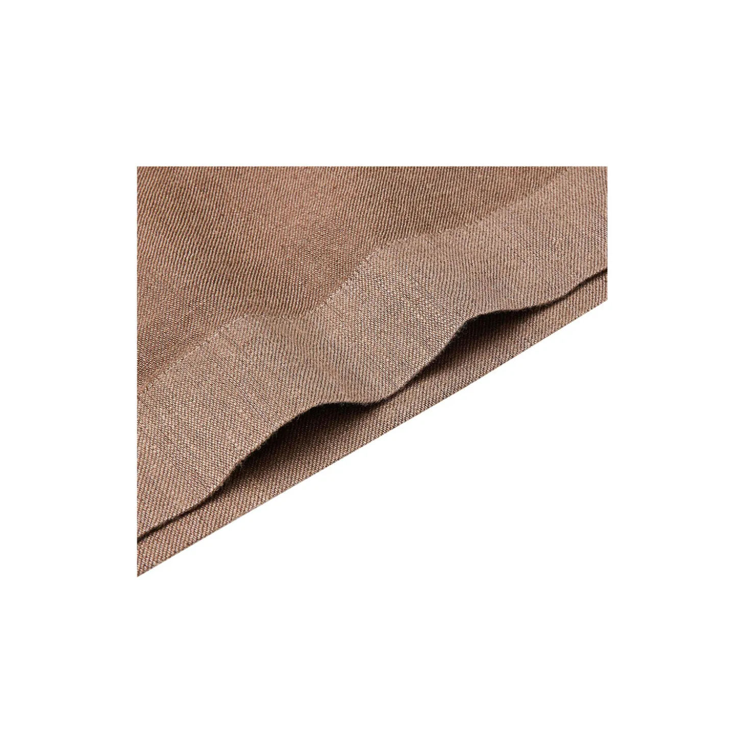 Plain linservietter, mahogany brown
