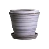 Planet RAW Ø 12 cm krukke med underfat, grey