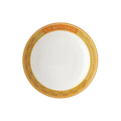 Plate 22 cm deep, orange coin