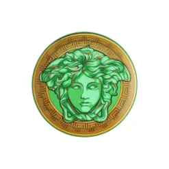 Plate 17 cm, green coin