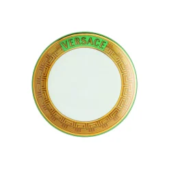 Plate 21 cm, green coin
