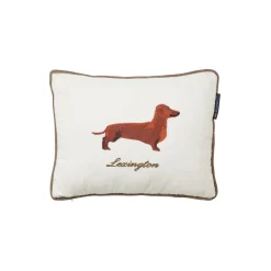 Putetrekk med hundemotiv, lt beige multi