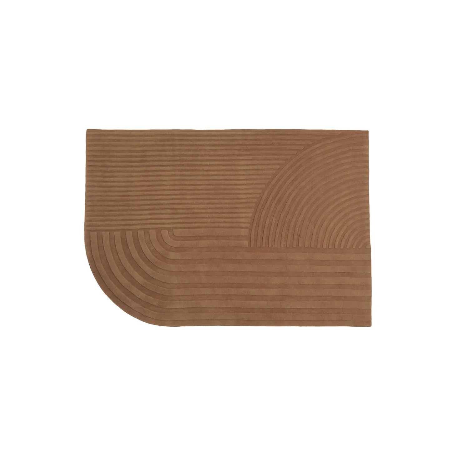 Relevo Rug, burnt orange