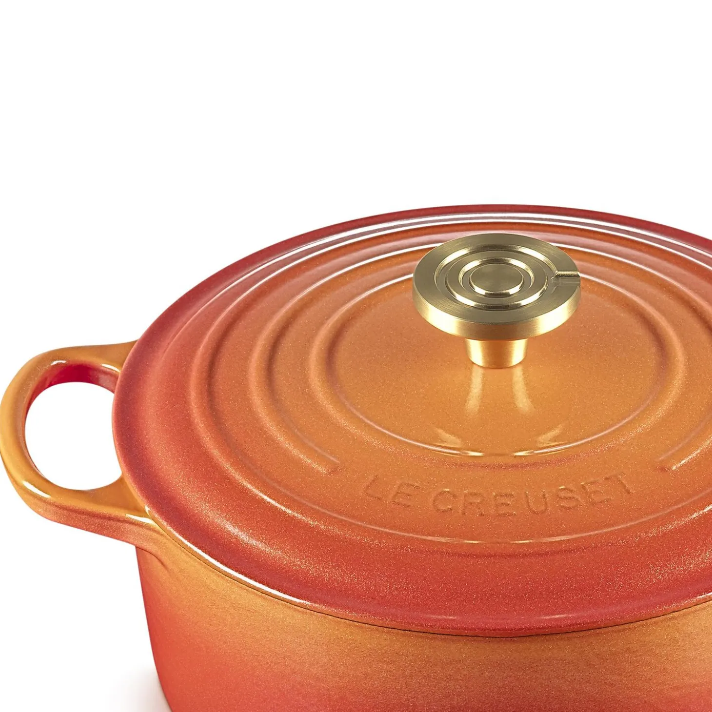 Rund støåejern Jubileumsgryte Ø 24 cm, flamme dorée