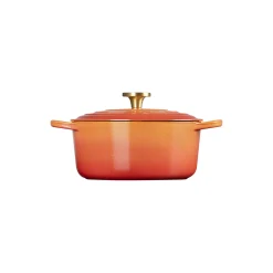 Rund støåejern Jubileumsgryte Ø 24 cm, flamme dorée