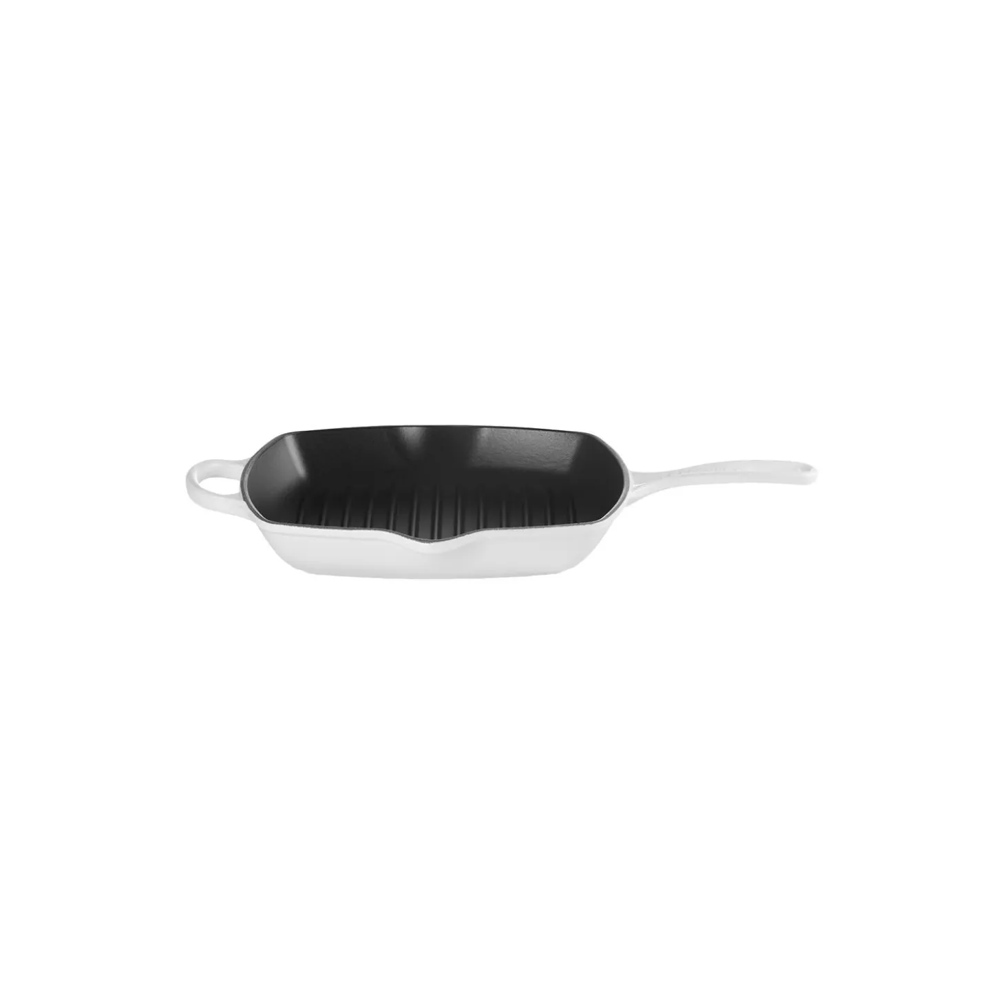 Signature støpejern kvadratisk grillpanne 26 cm, white
