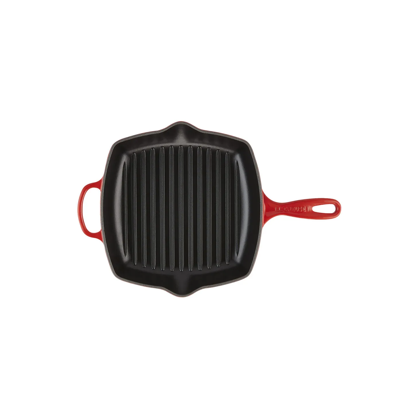 Signature støpejern kvadratisk grillpanne 26 cm, cerise