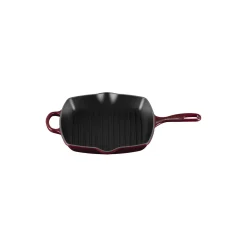 Signature støpejern kvadratisk grillpanne 26 cm, garnet