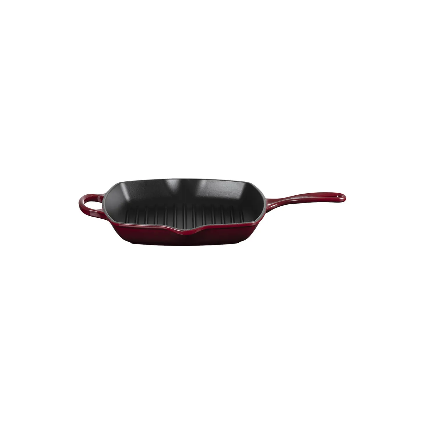 Signature støpejern kvadratisk grillpanne 26 cm, garnet