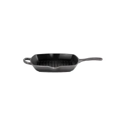 Signature støpejern kvadratisk grillpanne 26 cm, flint