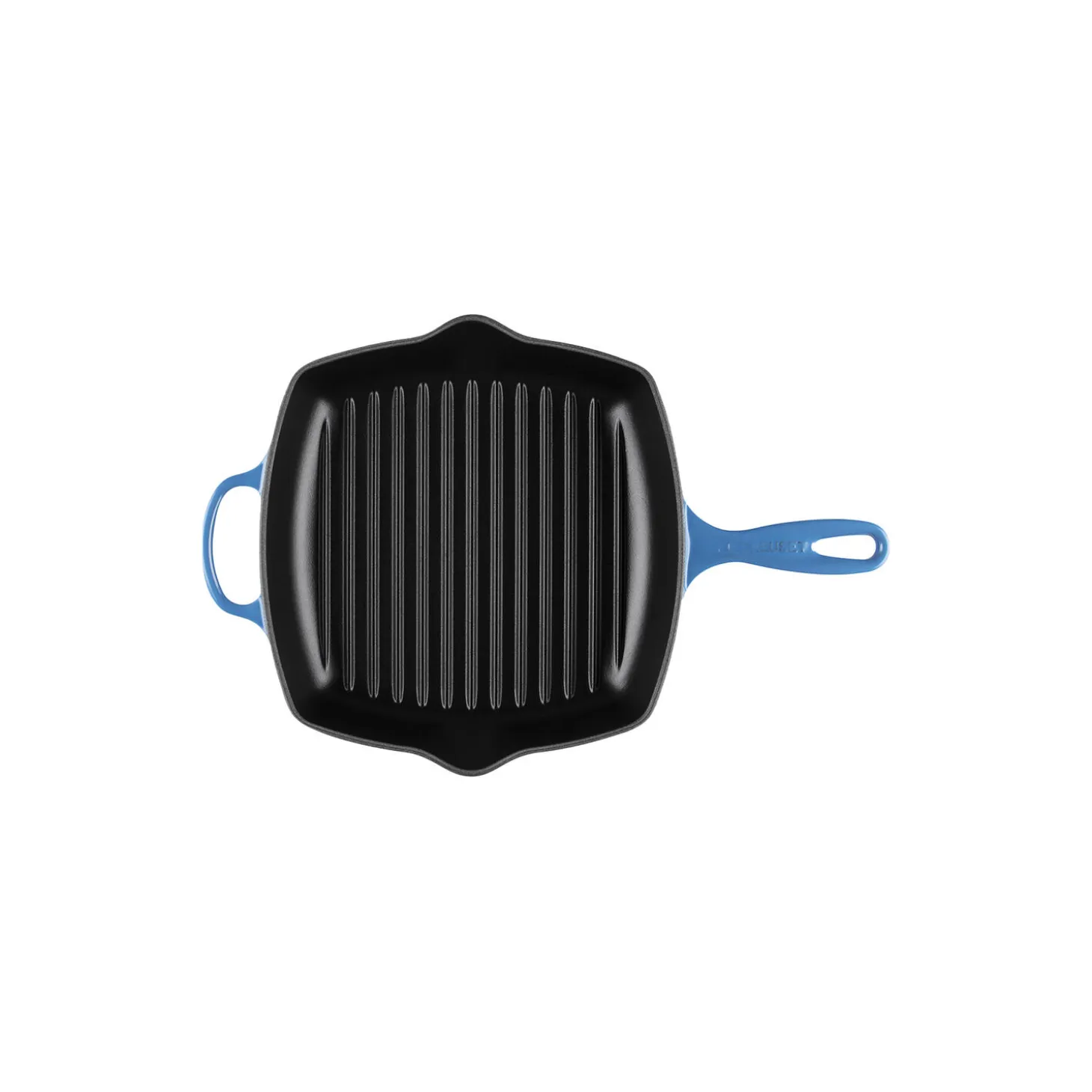 Signature støpejern kvadratisk grillpanne 26 cm, azure