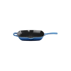 Signature støpejern kvadratisk grillpanne 26 cm, azure