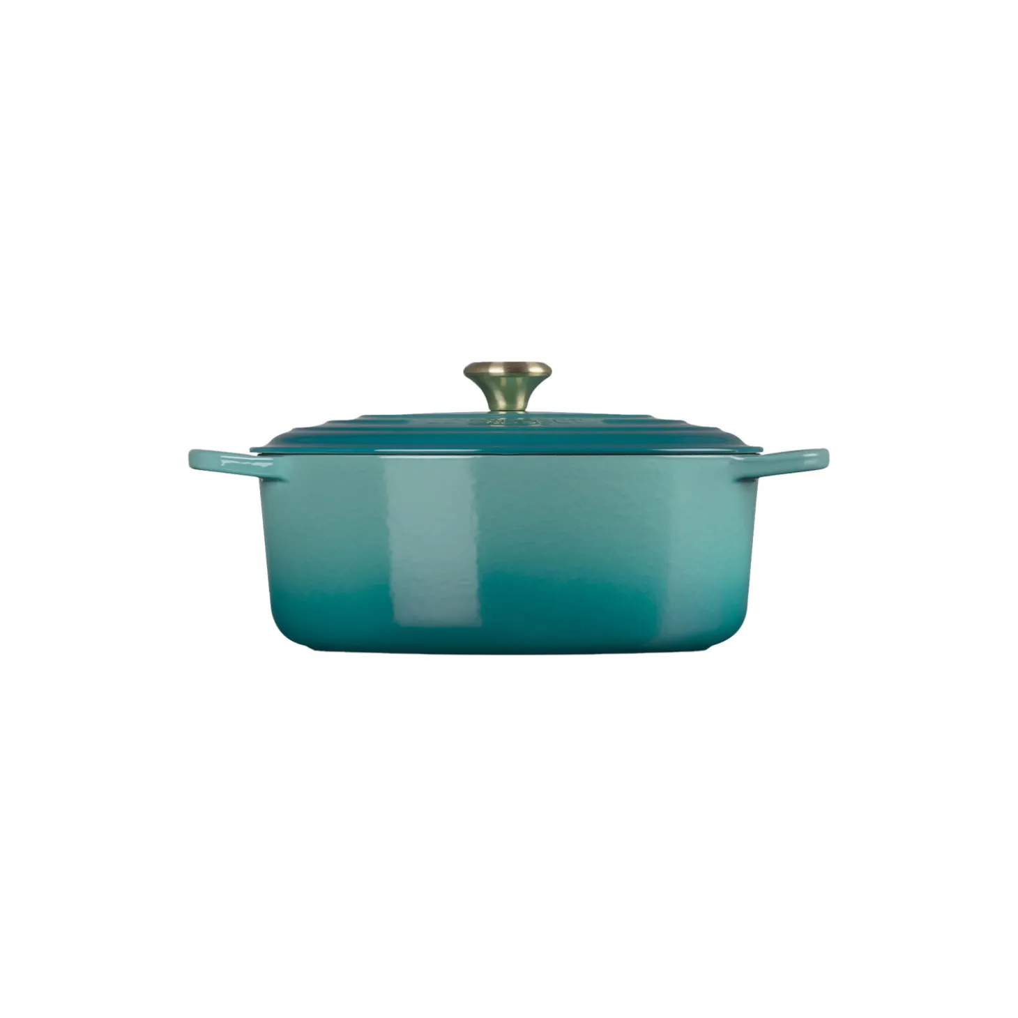 Signature støpejern oval gryte Ø 31 cm, bleu riviera