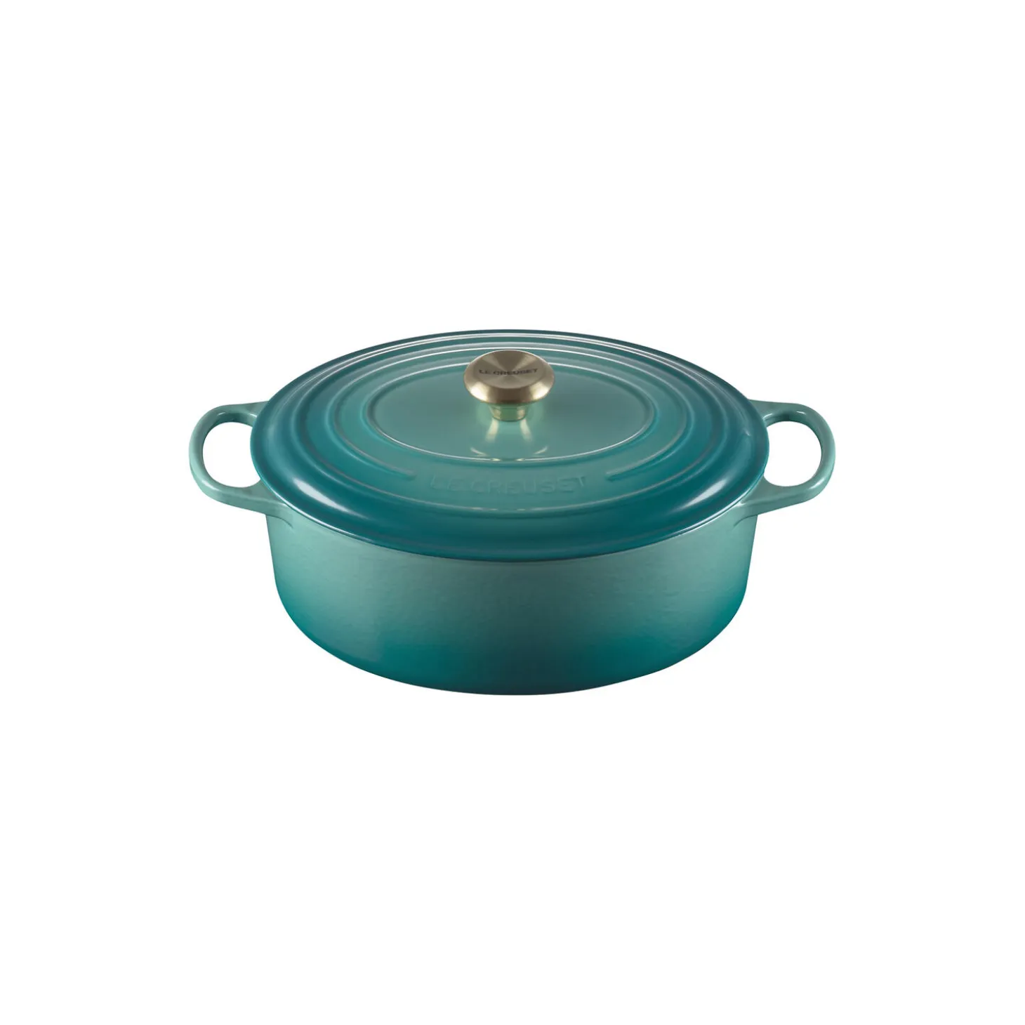 Signature støpejern oval gryte Ø 31 cm, bleu riviera