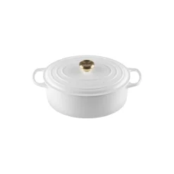 Signature støpejern oval gryte Ø 31 cm, white