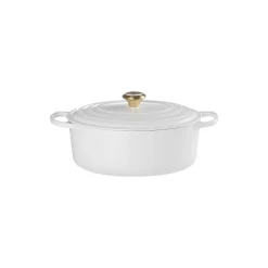 Signature støpejern oval gryte Ø 31 cm, white