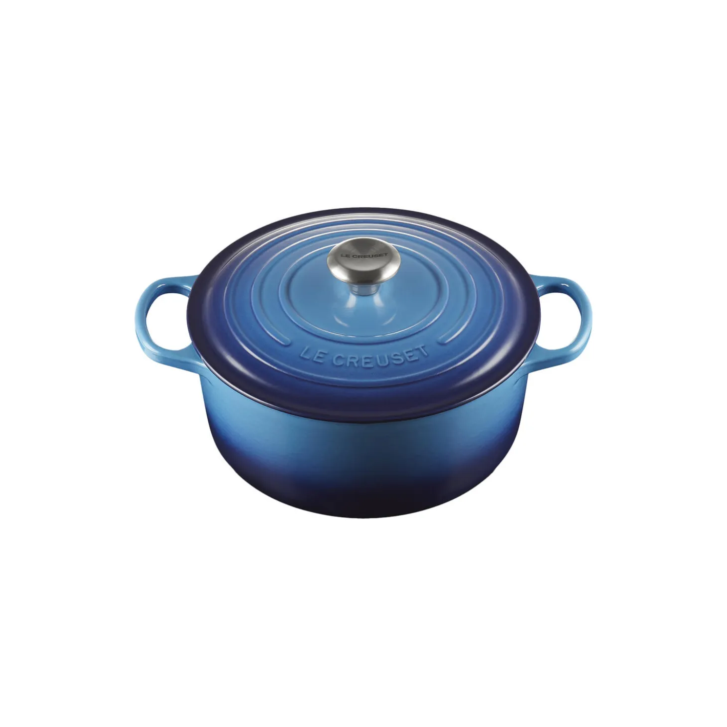 Signature støpejern rund gryte Ø 26 cm, azure blue
