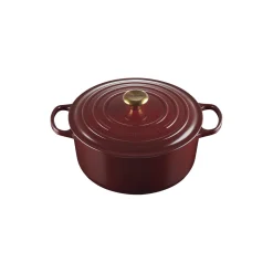Signature støpejern rund gryte Ø 28 cm, garnet