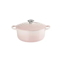 Signature støpejern rund gryte Ø 20 cm, shell pink