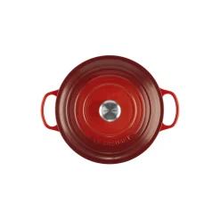 Signature støpejern rund gryte Ø 28 cm, cerise