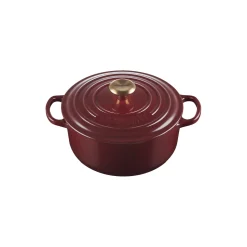 Signature støpejern rund gryte Ø 20 cm, garnet